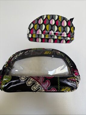 Vera Bradley Clear Cosmetic Bag Duo in Rio pattern